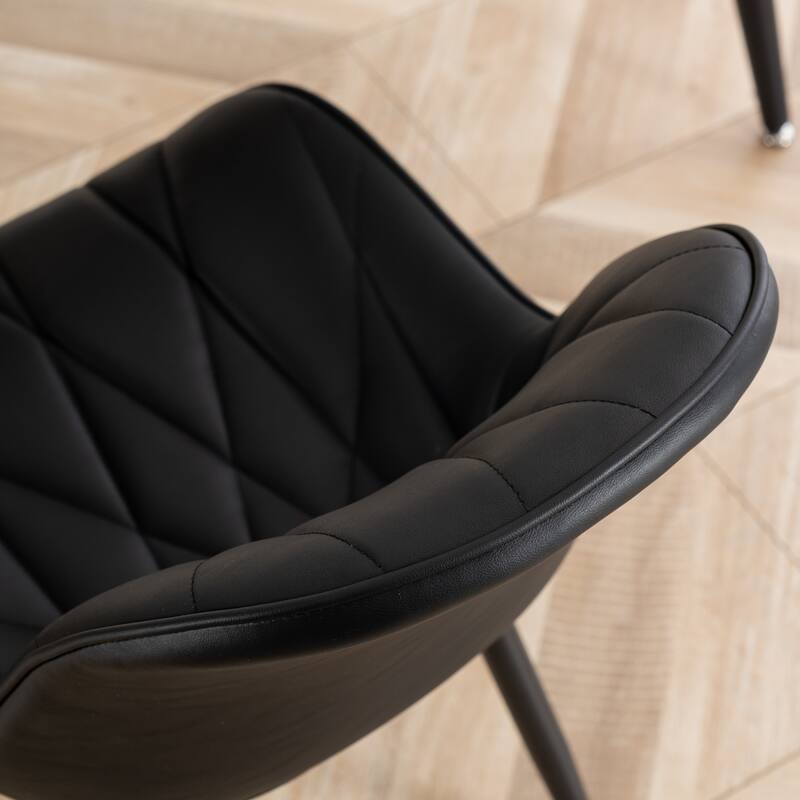 Modern Dining Chairs Set of 2 with Curved Backrest