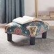 preview thumbnail 28 of 130, The Curated Nomad Stardust Square Upholstered Footstool Ottoman Tango Blue - Printed