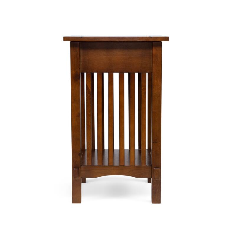 Skiff Mission Oak 16-inch Wood 1-Shelf Side Table by Furniture of America