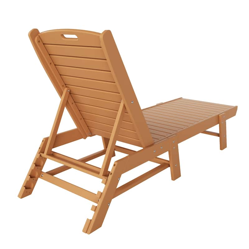 Laguna Hdpe All Weather Outdoor Patio Pool Reclining Armless Chaise Lounge