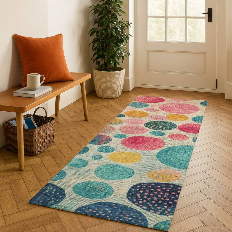 Premium Washable Super Soft Mayfield Rug - Teal - 2'3" x 7'6"