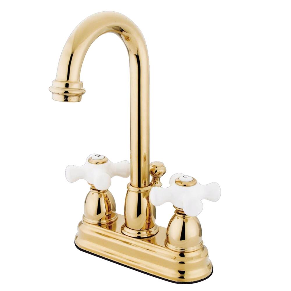 Kingston Brass Restoration Centerset Bathroom Faucet with Pop-Up Drain