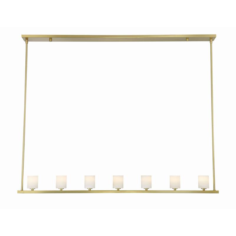 Crystorama Lighting Group ARA-10267-ST Aragon 7 Light 56" Wide LED - Soft Brass