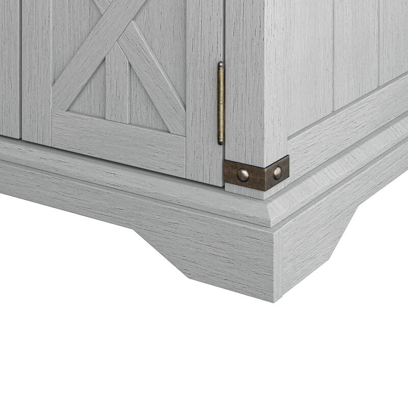 Farmhouse End Table with Charging Station - 25" in Height