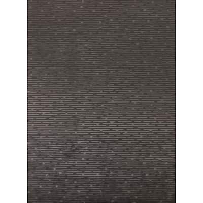 Striped Nepalese Oriental Area Rug Hand-Knotted Wool Carpet - 8'0" x 9'9"