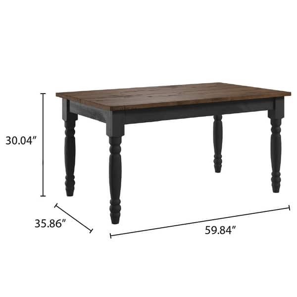 dimension image slide 1 of 3, Furniture Dash | Wood Dining Table