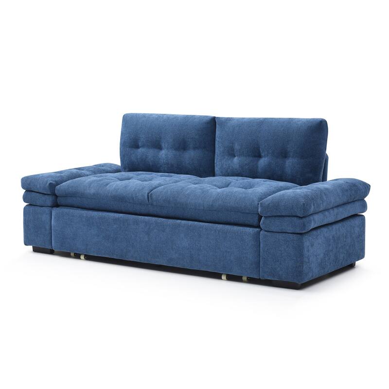 Convertible Sofa Bed, 3-in-1 Sleeper Couch Daybed with Adjustable Armrests, Loveseat Sleeper Sofa with Pull Out Bed