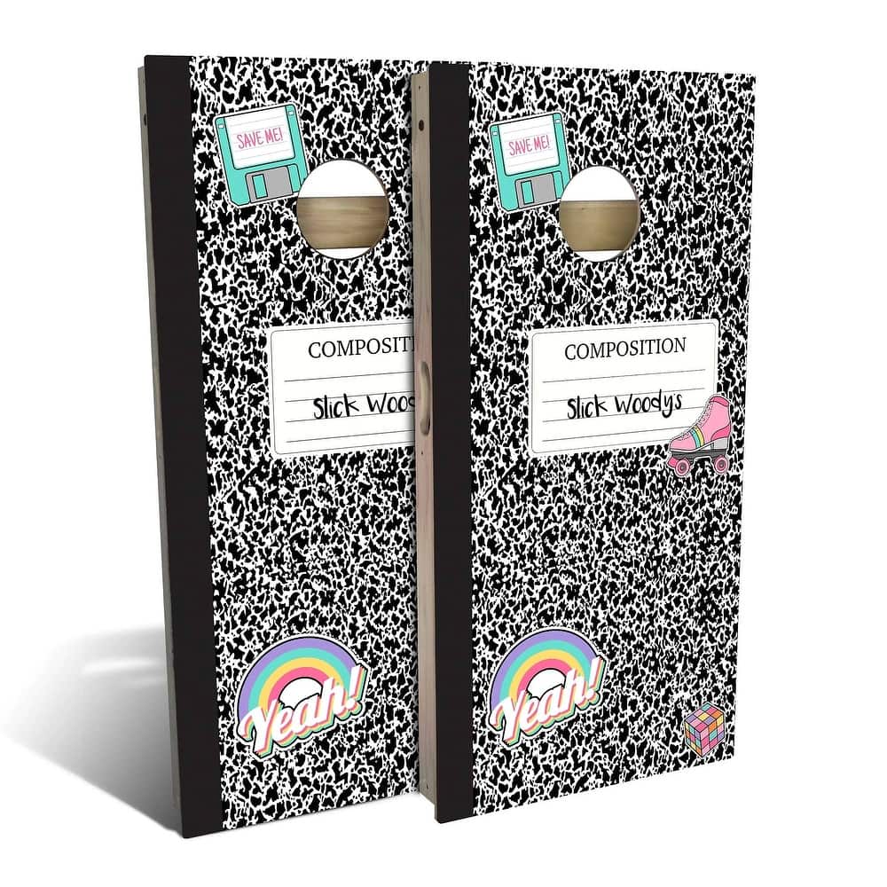 90s Notebook Outdoor Cornhole Board Set