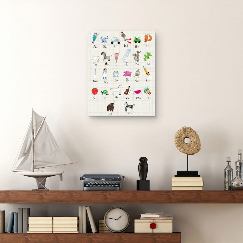 Astronaut Alphabet by Lisa Stickley Canvas Art Print