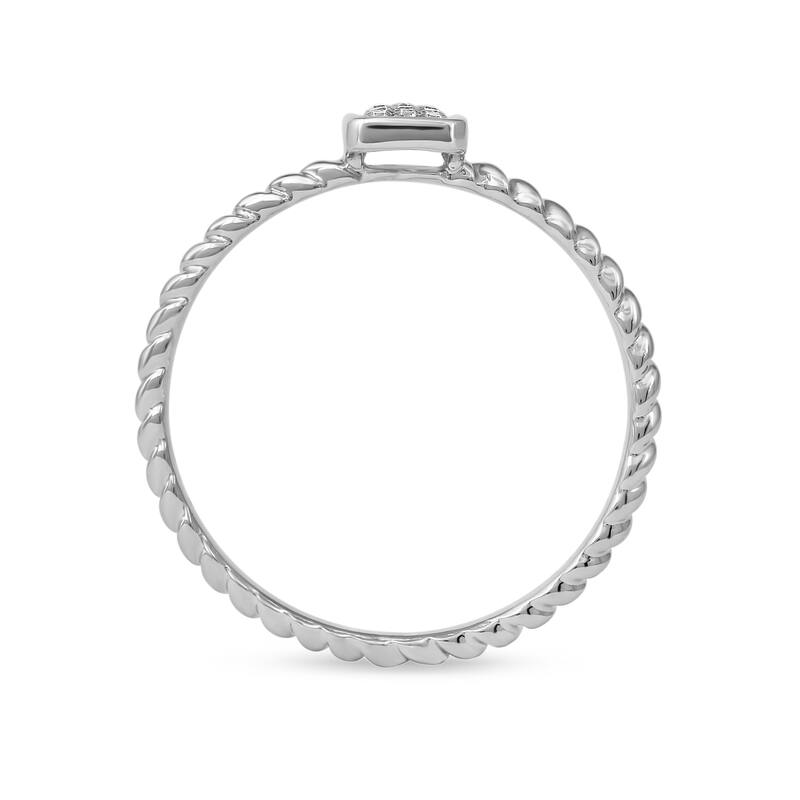 1/20ct TDW Diamond Cluster Ring in Gold Plated Silver for Women