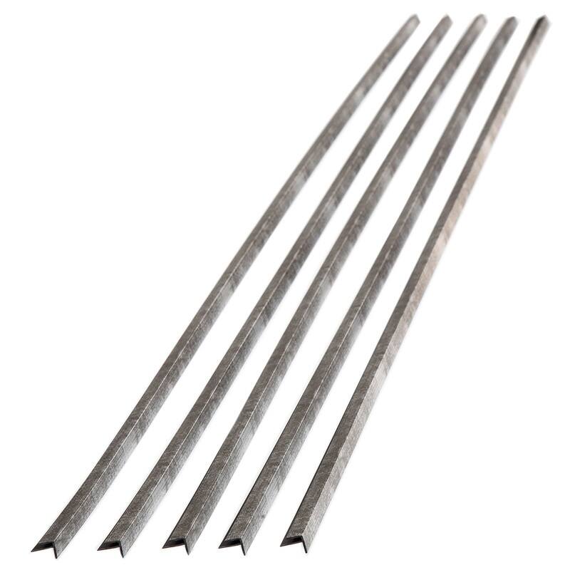 FASÄDE 47 in. Decorative Vinyl Outside Corner Trim Crosshatch Silver (5 Pack) - 5 Pack - 5 Pack