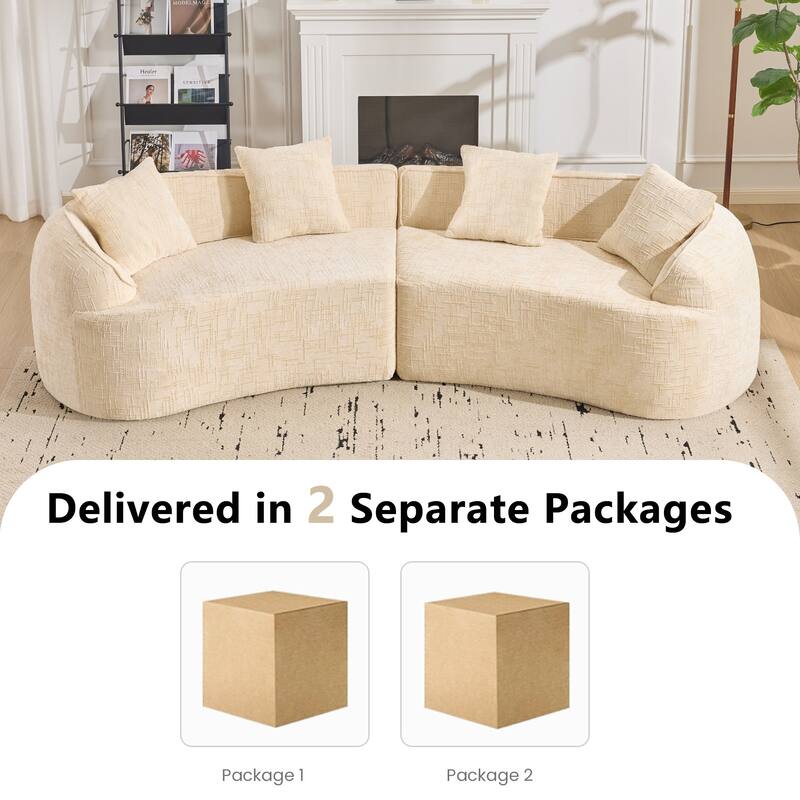 Curved Compressed Sofa