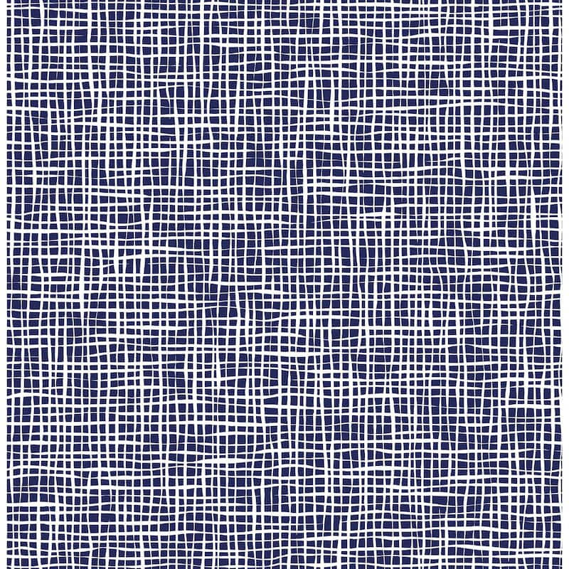 A-Street Prints Shanti Blue Grid Wallpaper