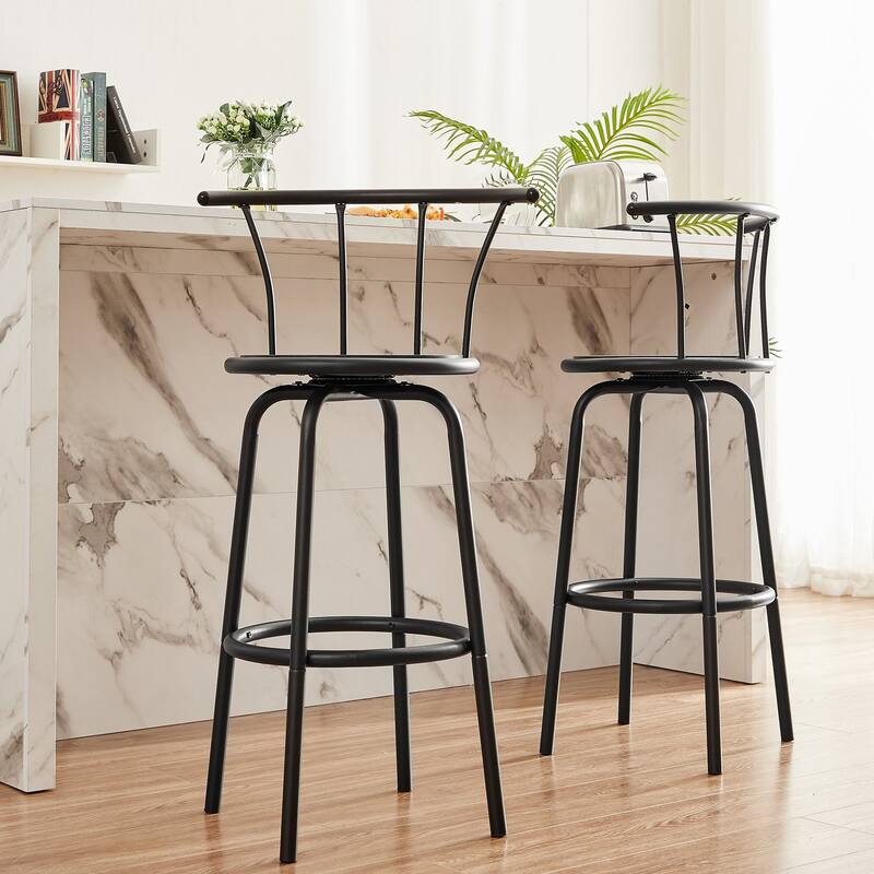 Javlergo Swivel Counter Bar Stools With Back, Set of 2