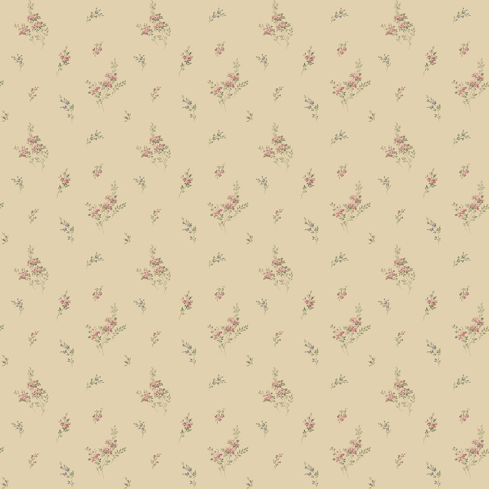 Galerie Wallcoverings Miniatures 3 Tiny Rose Cluster Design Vinyl on Non-woven Matte Wallpaper Roll