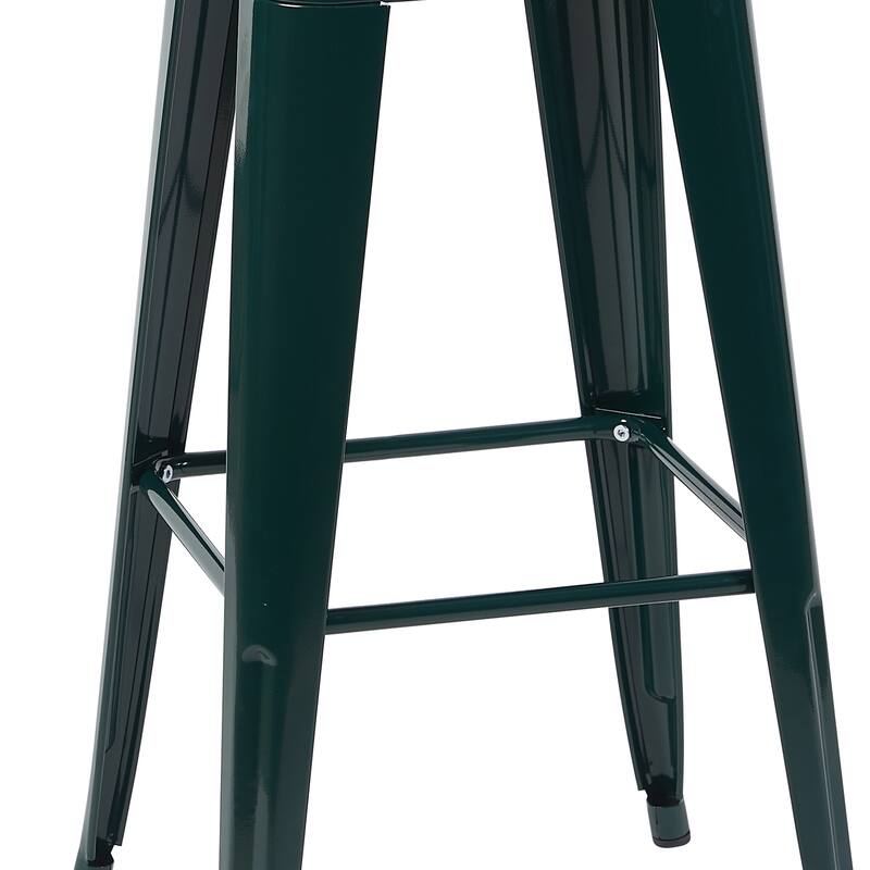 AC Pacific 30 Inch Industrial Stackable Metal BarStools Set of 2