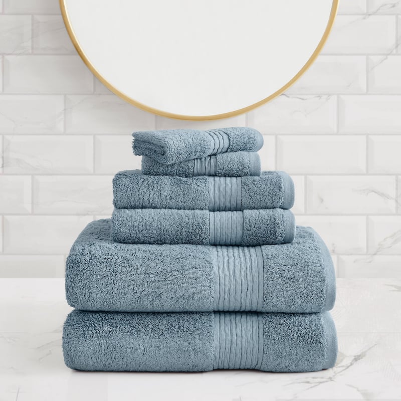 Badgley Mischka Cotton TENCEL™ Oversized 6 Piece Towel Set