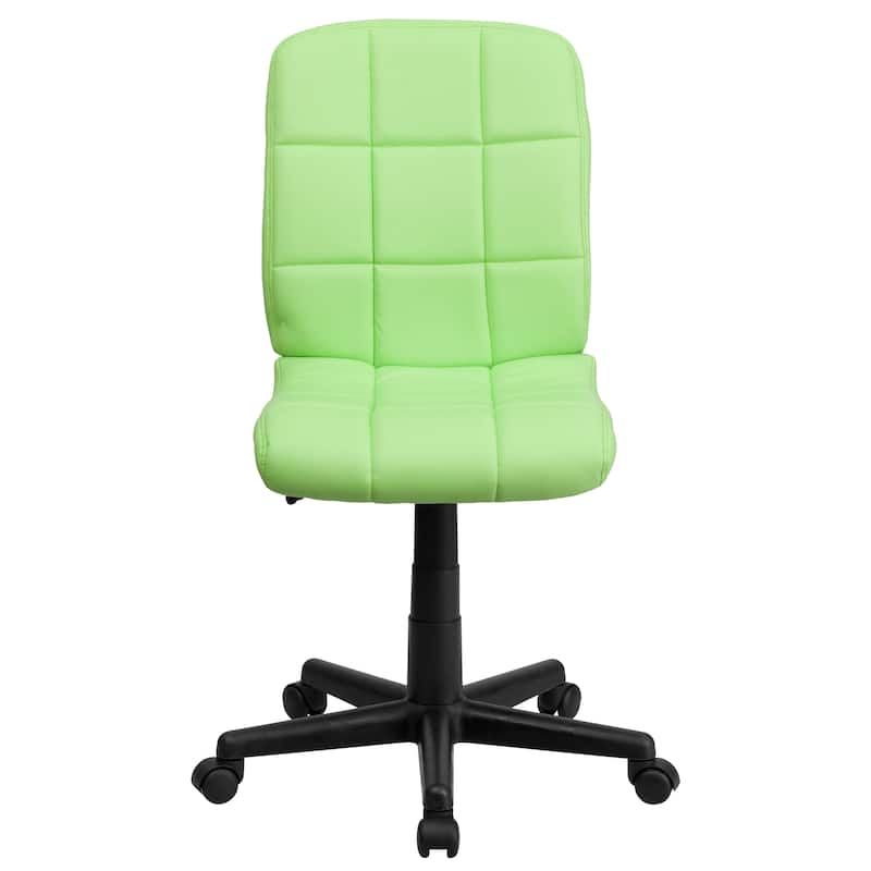 Mid-Back Quilted Vinyl Swivel Task Office Chair