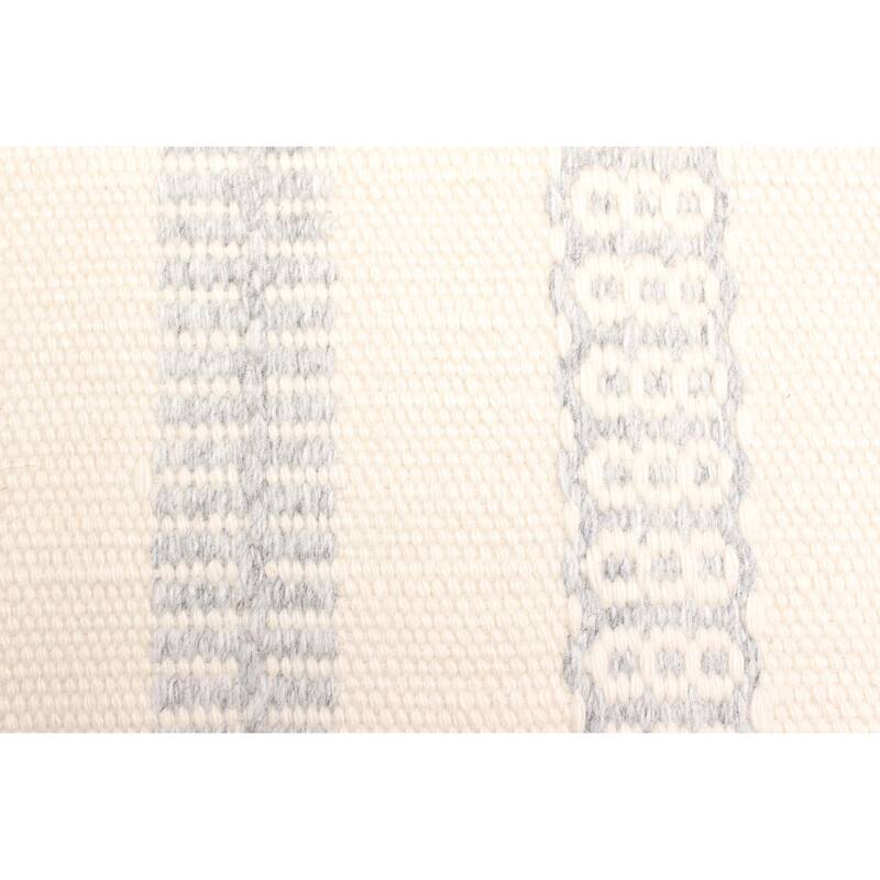 ECARPETGALLERY Flat-Weave Ankara FW Ivory Wool Kilim - 5'1 x 7'7
