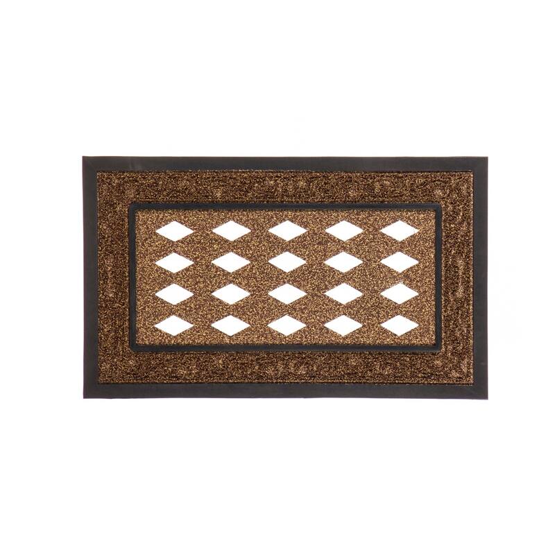 Brown Scroll Sassafras Rubber Mat Tray Frame