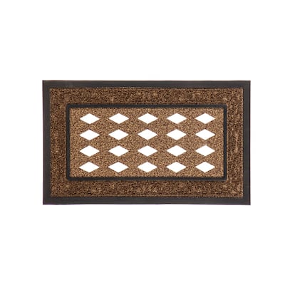 Brown Scroll Sassafras Rubber Mat Tray Frame