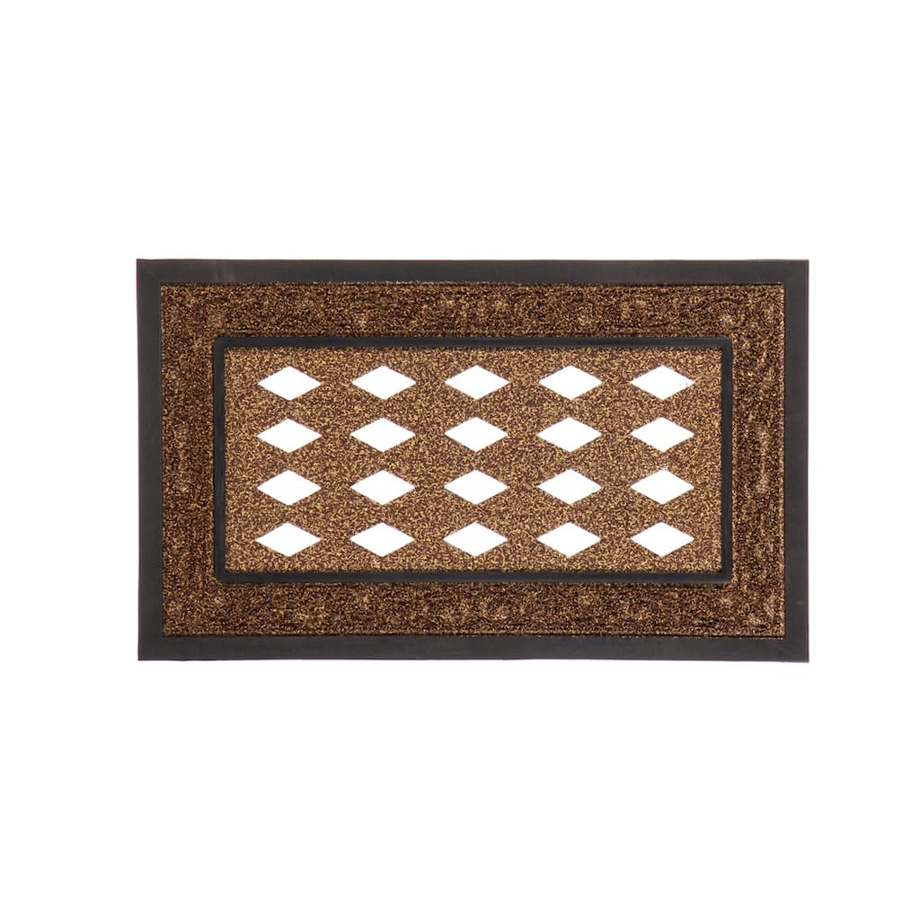 Brown Scroll Sassafras Rubber Mat Tray Frame