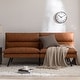 preview thumbnail 5 of 8, EGOHOME 71" Faux Leather Convertible Sofa with Split Back