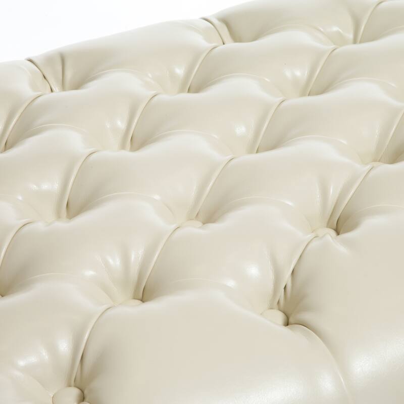 JULIANA STORAGE OTTOMAN bench - Ivory