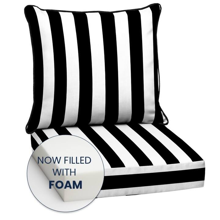 ARDEN Outdoor Foam Deep Seat Cushion Set, 24 in x 24 in