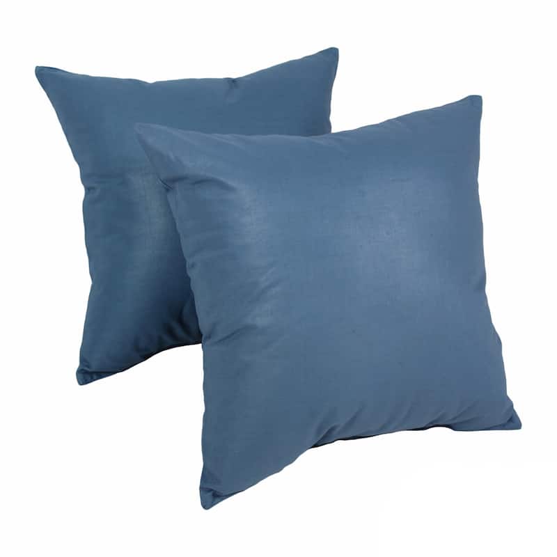 Chintz 16-inch Square Indoor Throw Pillows (Set of 2) - Light Blue