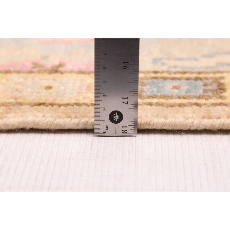 ECARPETGALLERY Hand-knotted Modern Oushak Tan Wool Rug - 6'2 x 9'1