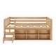 preview thumbnail 18 of 20, Max and Lily Twin Solid Wood Soren Ultra Low Loft Bed with Bookcase