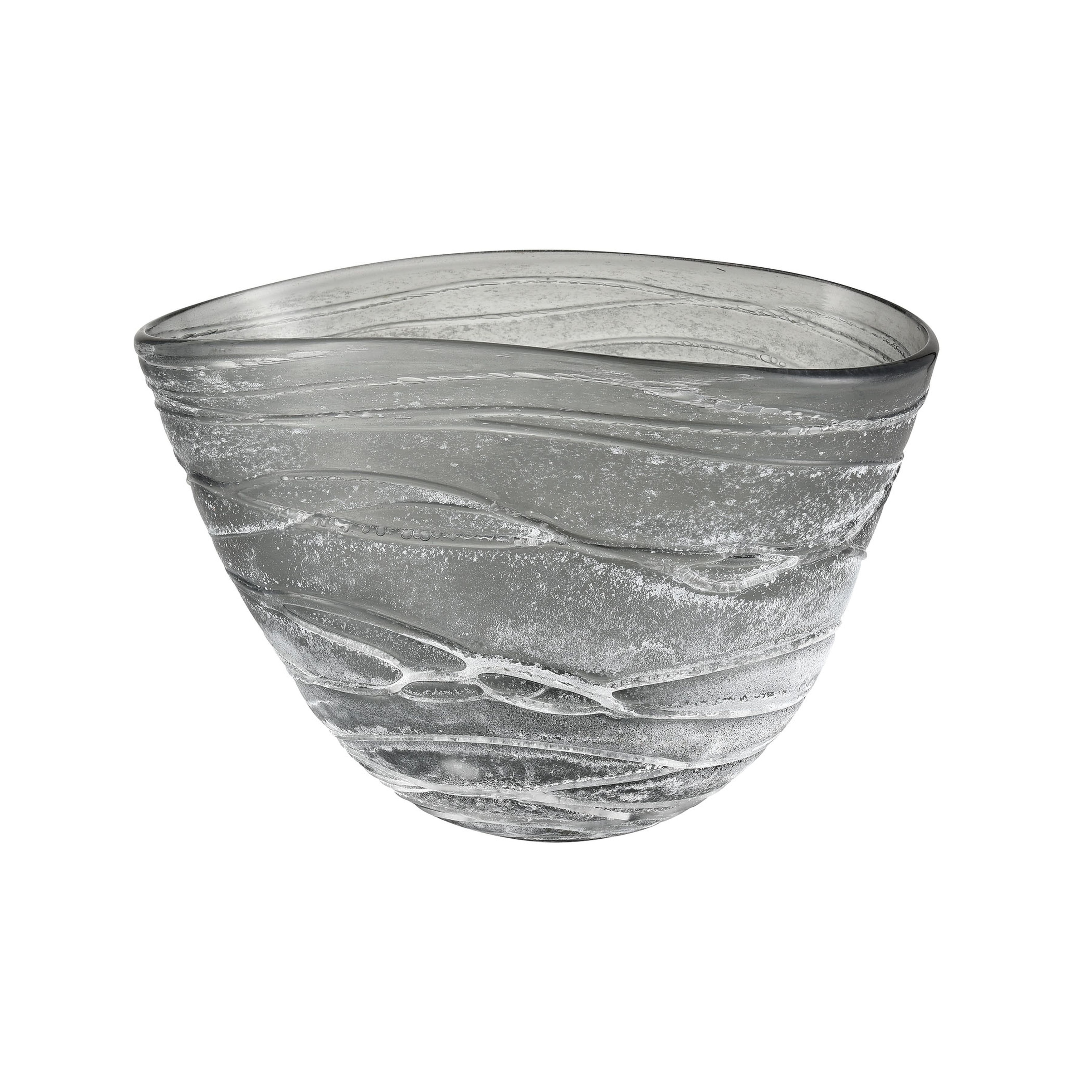 Elk Home Raya Gray Glass Traditional 11 Inch Wide Bowl