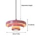 preview thumbnail 14 of 32, Industrial Adjustable Chandelier 1-Light Pendant Light with 3-Layer Metal Shade, Vintage Hanging Lamp for Living Room