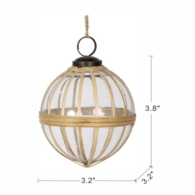 D3.2" X-Mas Hanging Ornament, Decorative Hanging Ball Christmas Tree Ornaments for Holiday Party Decorations, Set of 3