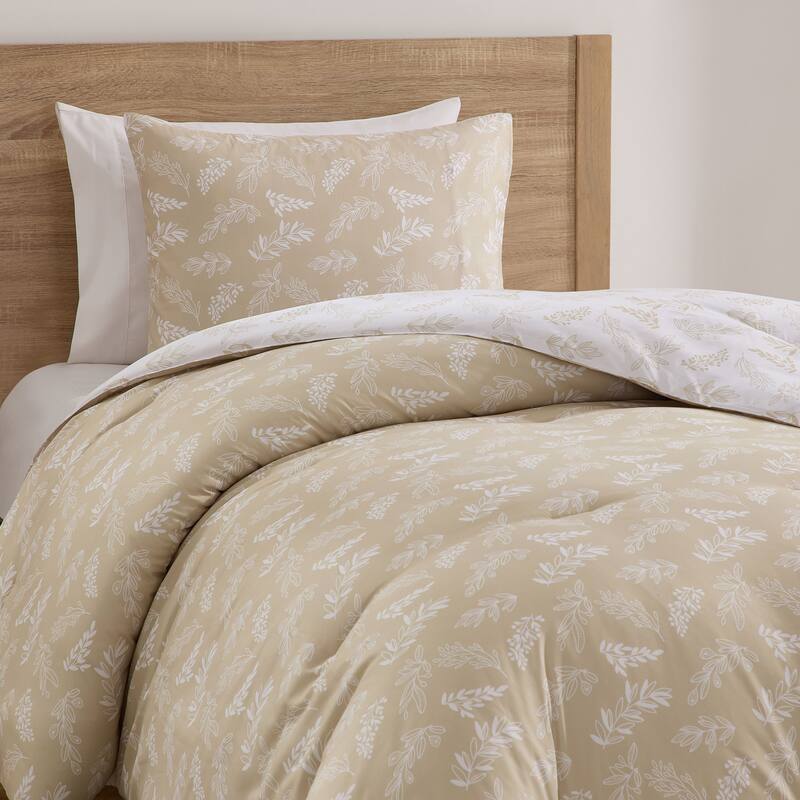 Empyrean 3PC Reversible Botanical Printed Comforter Bedding Set