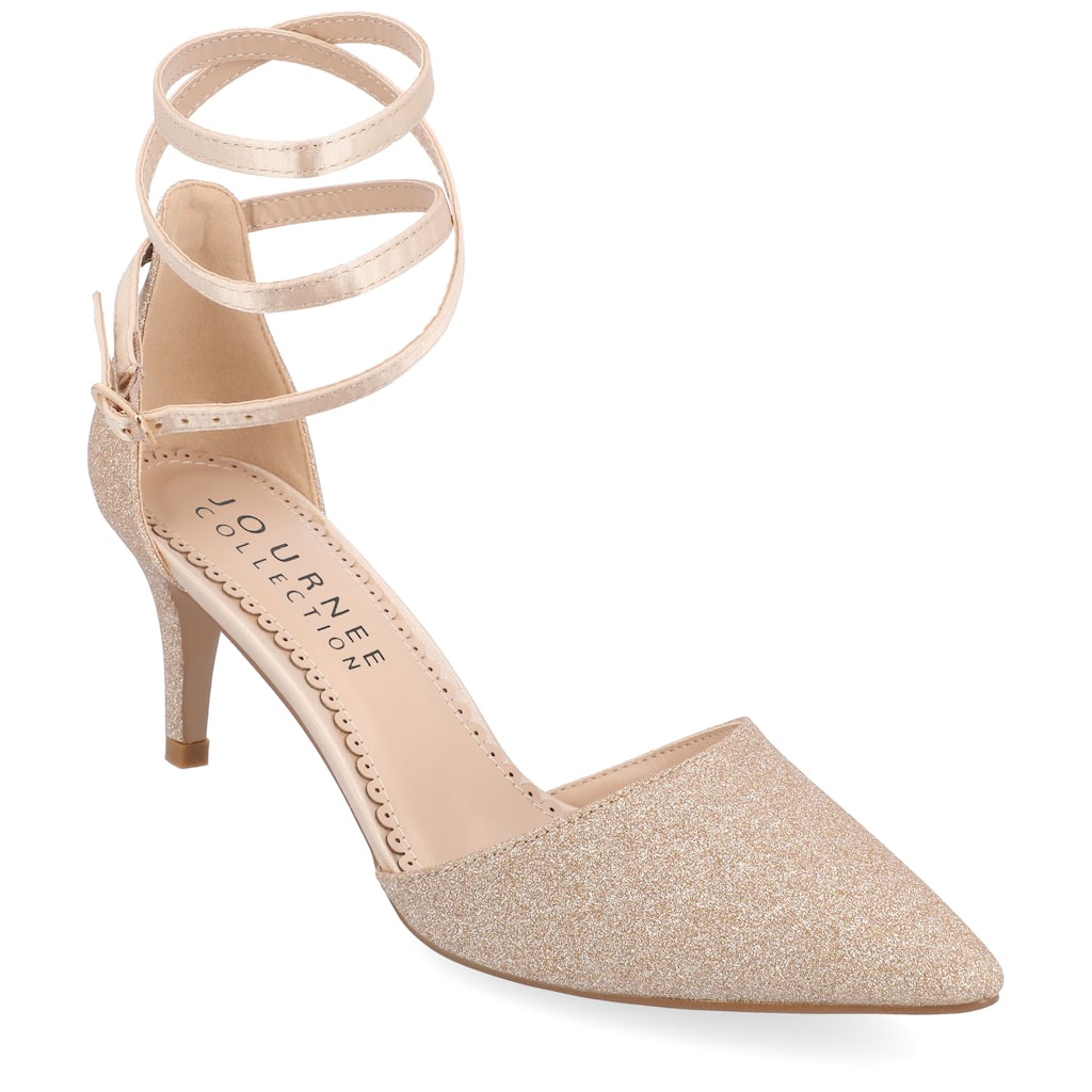 Journee Collection Women's Luela Pointed Toe Mid Heel Pumps