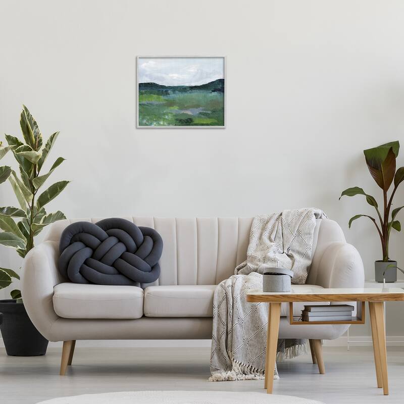 Stupell Brushed Tranquil Landscape Framed Giclee Art Design By Nikita Jariwala