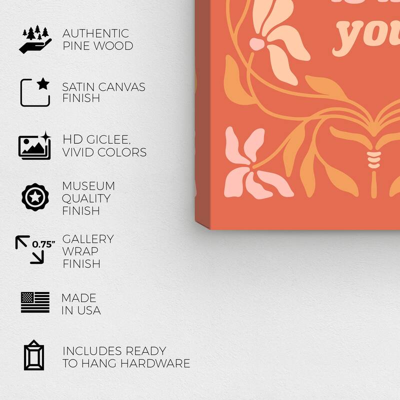 Wynwood Studio Canvas Typography and Quotes The Magic is in You Orange and Pumpkin Modern & Contemporary Wall Art Canvas Print