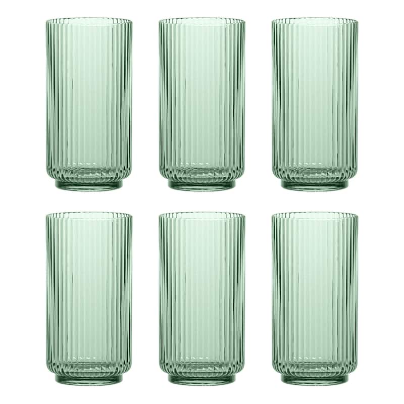Abode Homewares Mesa Jumbo, 22 oz. Set of 6 - Green