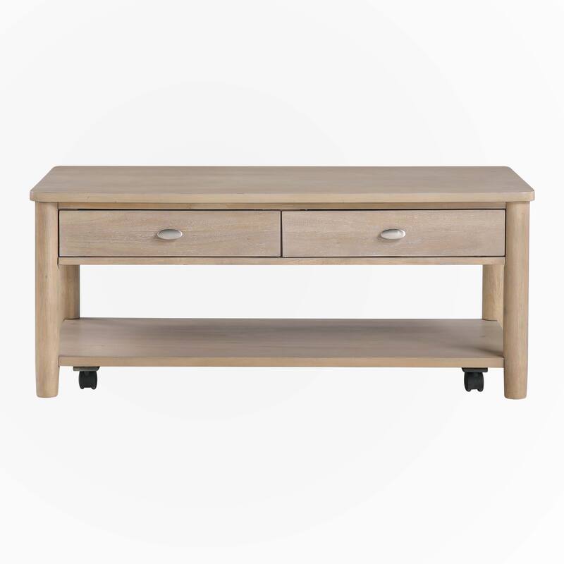 Natural Finish 1pc Cocktail Table