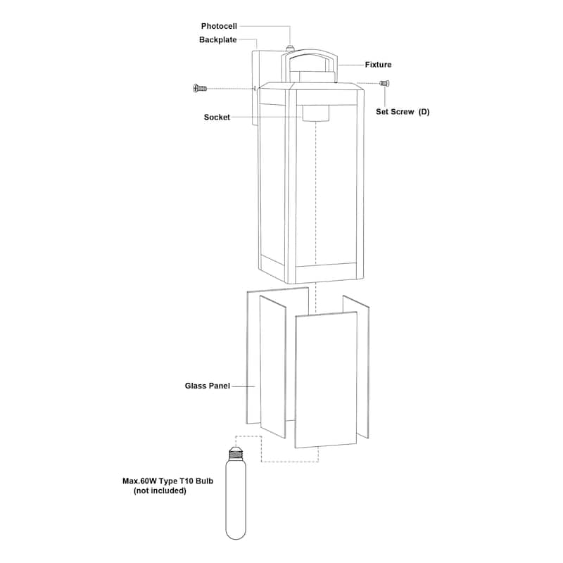Kinzie 1-light Modern Dusk-to-Dawn Outdoor Wall Lantern