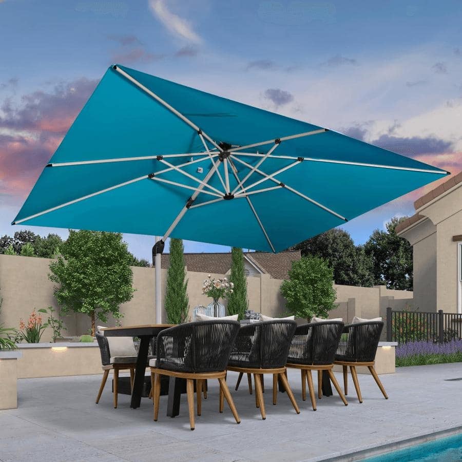 PURPLE LEAF 10 x 13ft Outdoor Rectangle Large Cantilever Umbrella