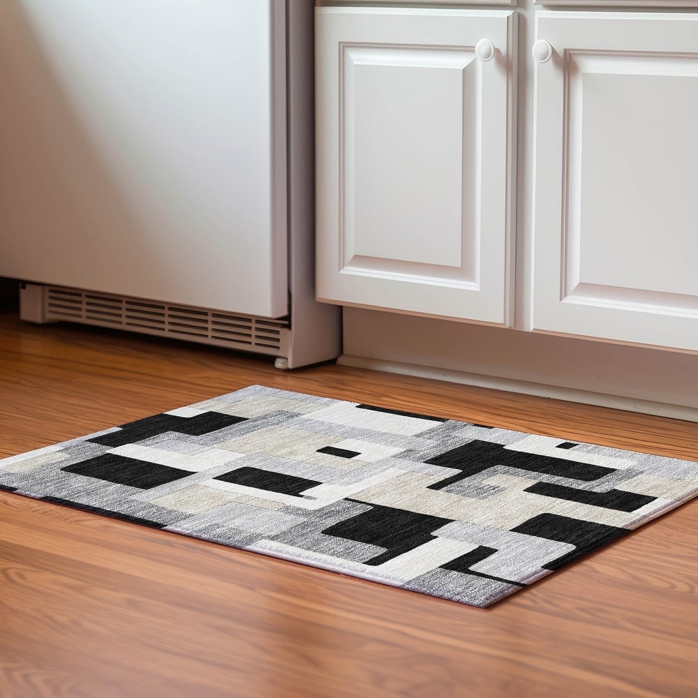 Premium Washable Super Soft Geo Casual Mayfield Rug