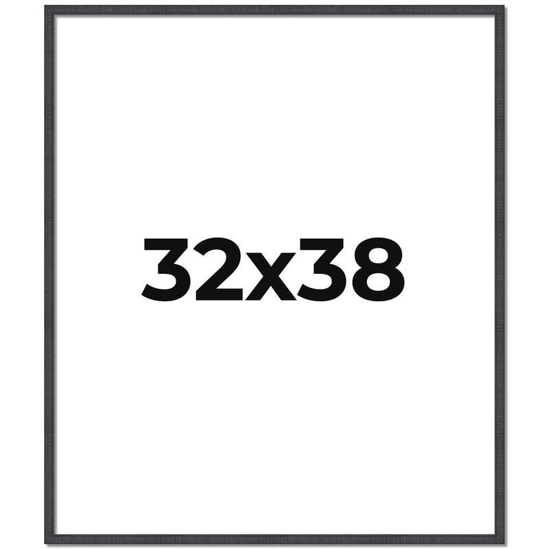 32x38 Frame Brown Solid Wood Picture Frame - Complete Modern Photo