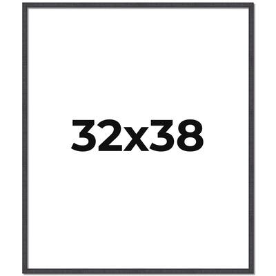 32x38 Frame Brown Solid Wood Picture Frame - Complete Modern Photo