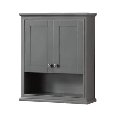 Wyndham Collection Deborah Bathroom Wall-Mounted Storage Cabinet