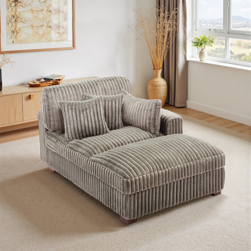 Modern Indoor Chaise Lounge Couch with Pillows