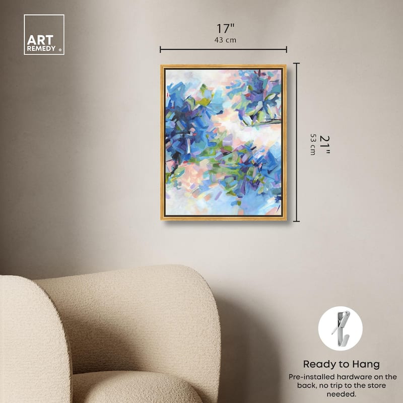 Blue Botanicals Canvas by Art Remedy