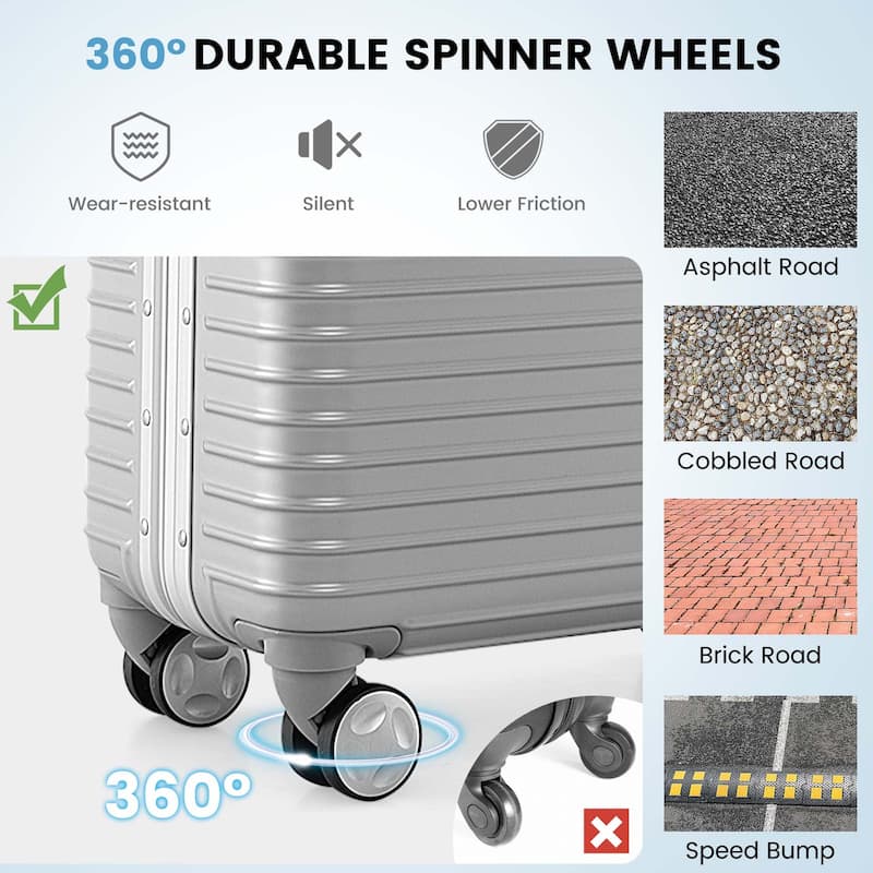 Costway 16'' Under-seat Carry On Luggage PC Hardshell Lightweight - See Details